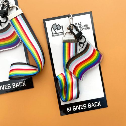 11 stripe rainbow keychain by flags for good