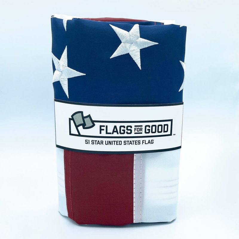 51 Star USA Flag Folded Front