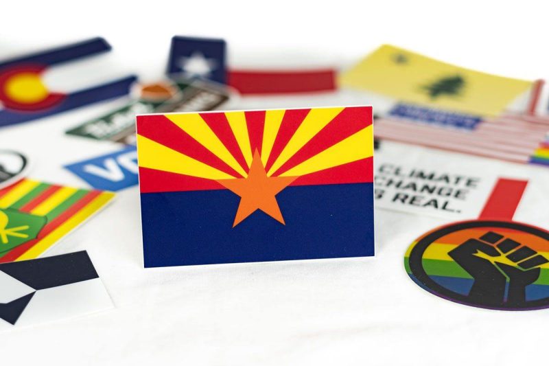 Arizona Flag Sticker Group