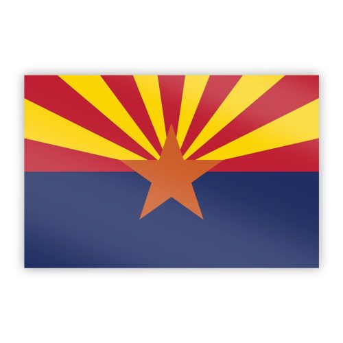 Arizona Flag Sticker Sq