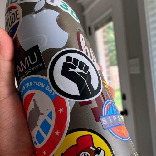 BLMFistStickerWaterbottle