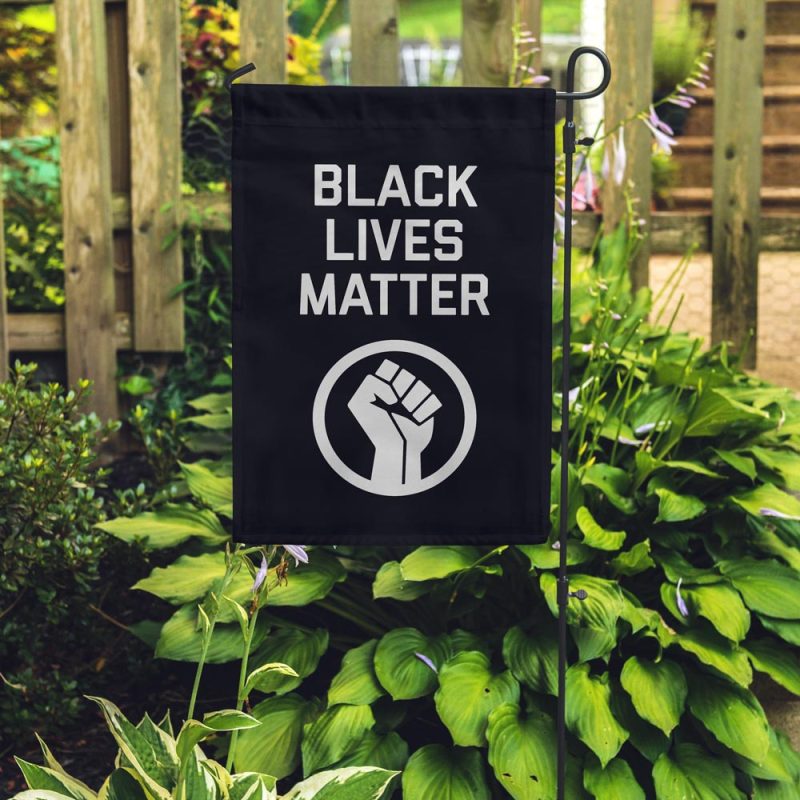 BLM Fist Garden Flag