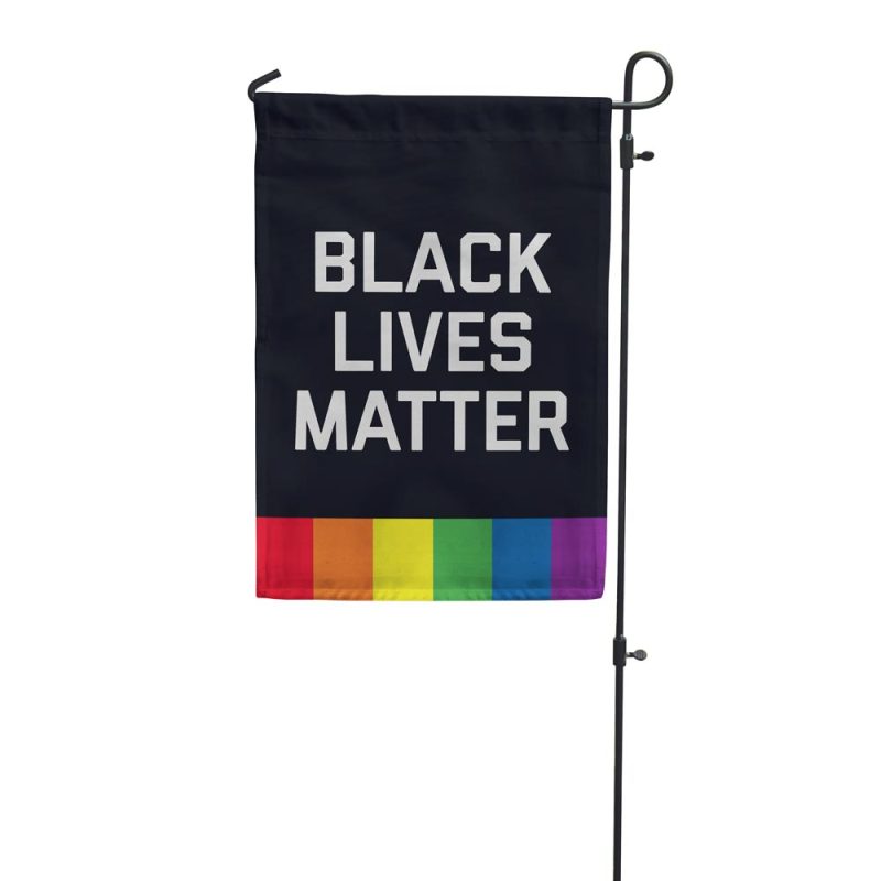 BLM Pride Garden Flag White