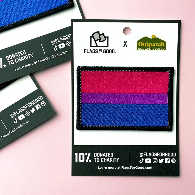 Bisexual Bi Pride Flag Patch Flat