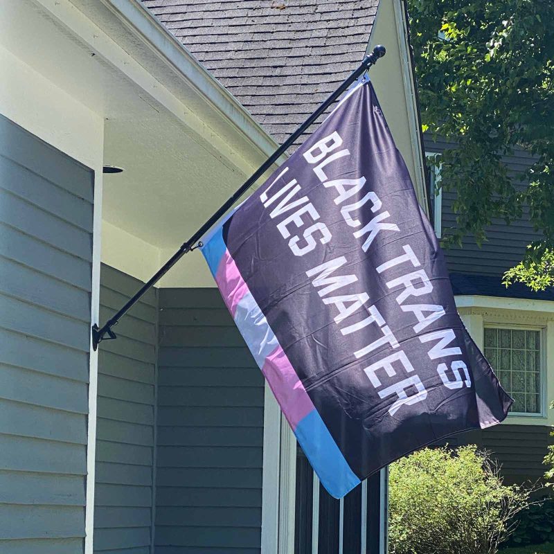 Black Trans Lives Matter Flag house