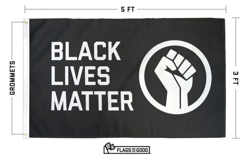 BlackLivesMatterFlagWFistBlackSpecs