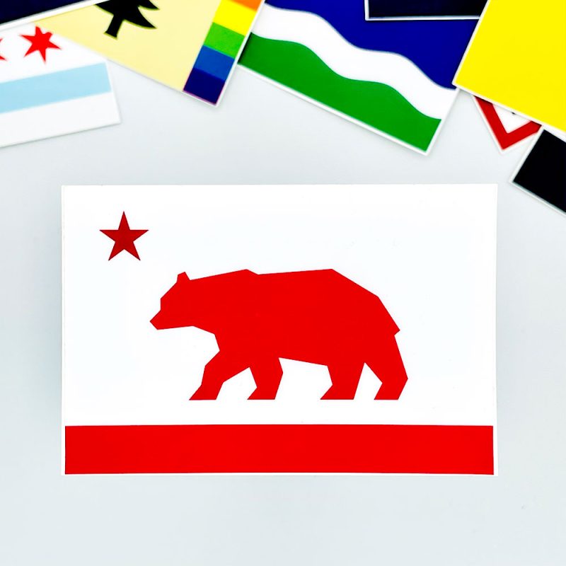 Califonia State Flag Vinyl Sticker