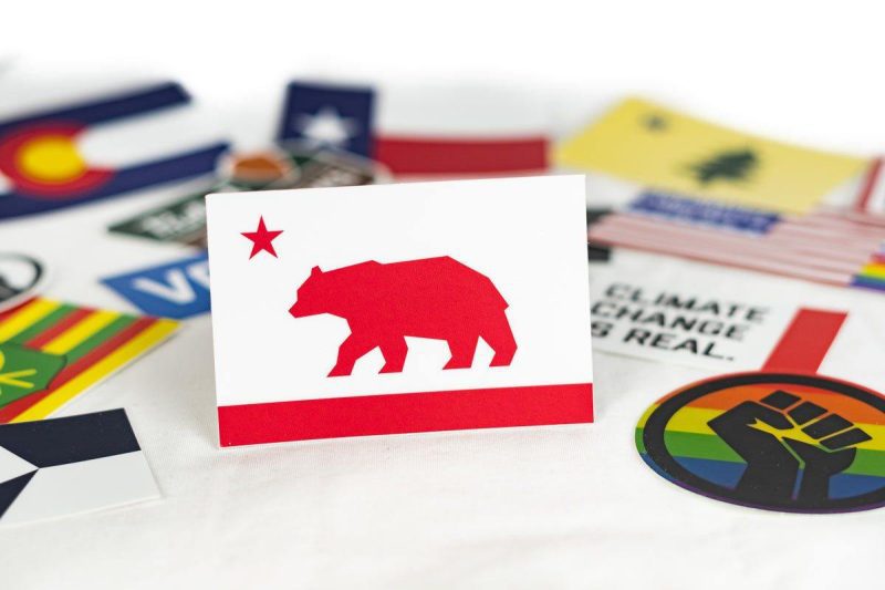 California Flag Sticker Group