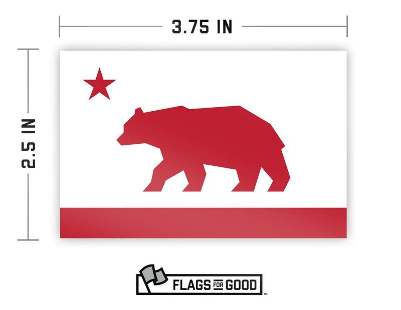 California Flag Sticker Specs