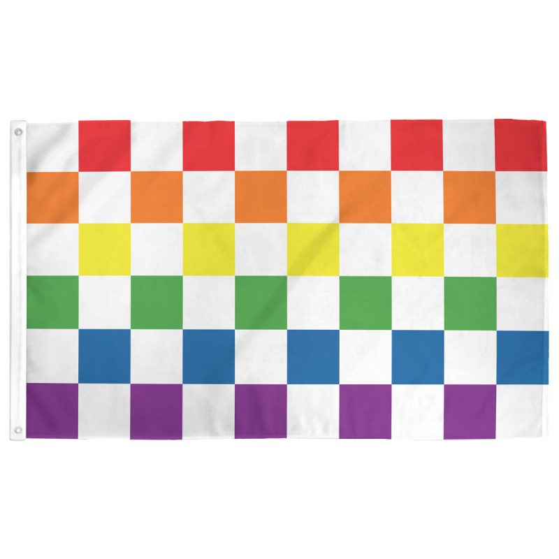 Checkered Pride Flag Racing Flat