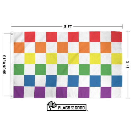 Checkered Pride Flag Racing Flat Speecs