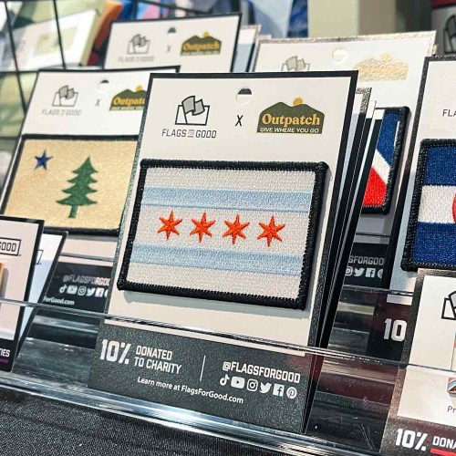 Chicago Flag Patch Shelf