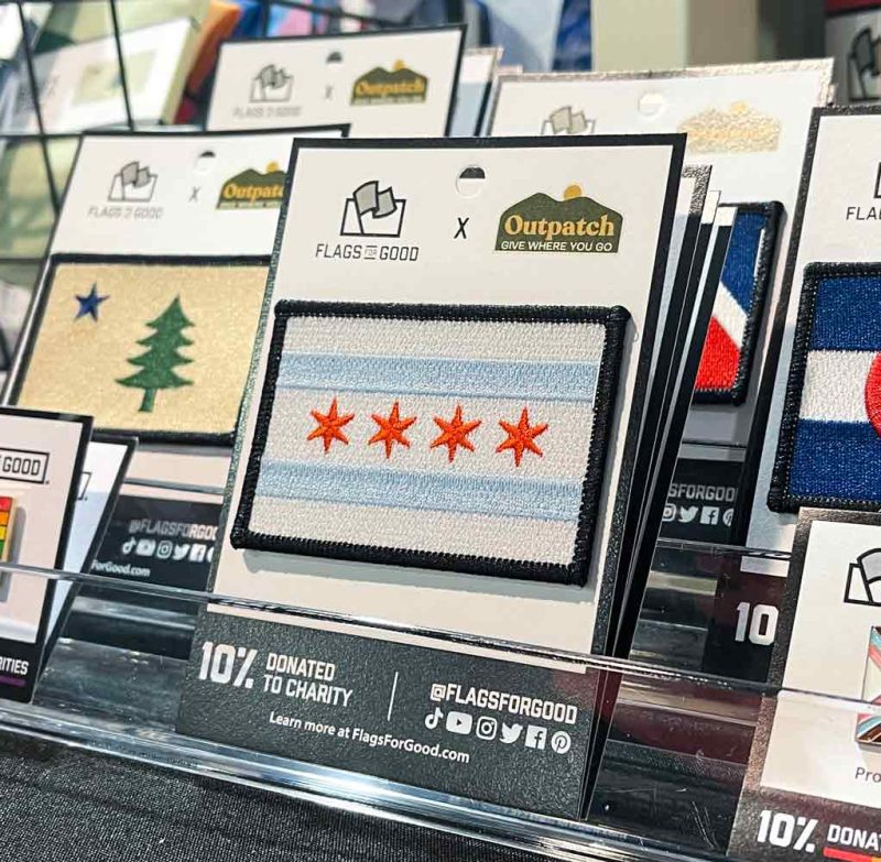 Chicago Flag Patch Shelf