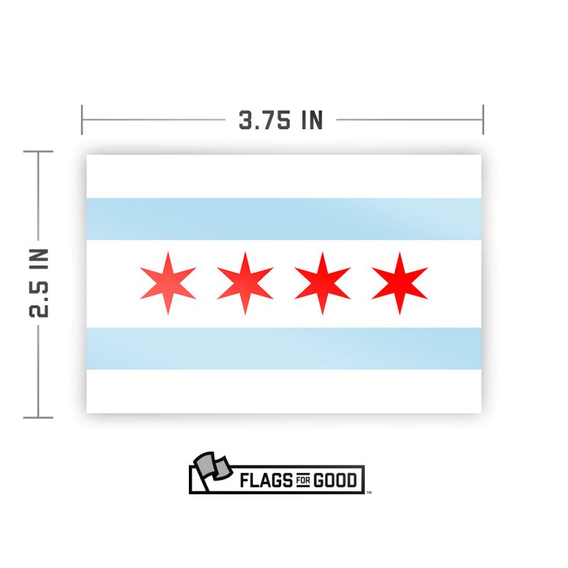 Chicago Flag Sticker specs