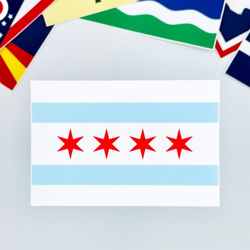 Chicago Flag Vinyl Sticker