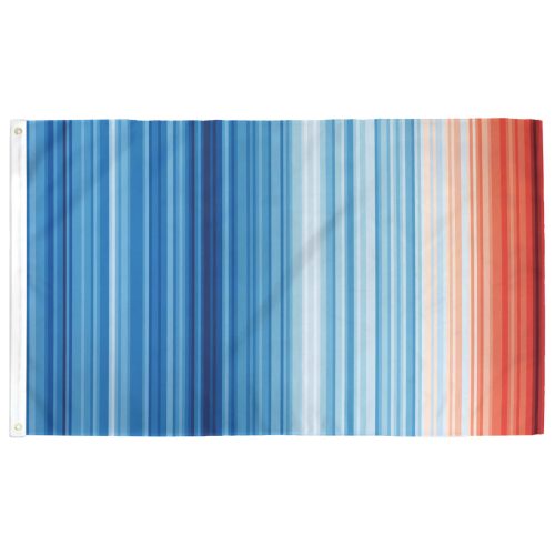 Climate Warming Stripes Flag