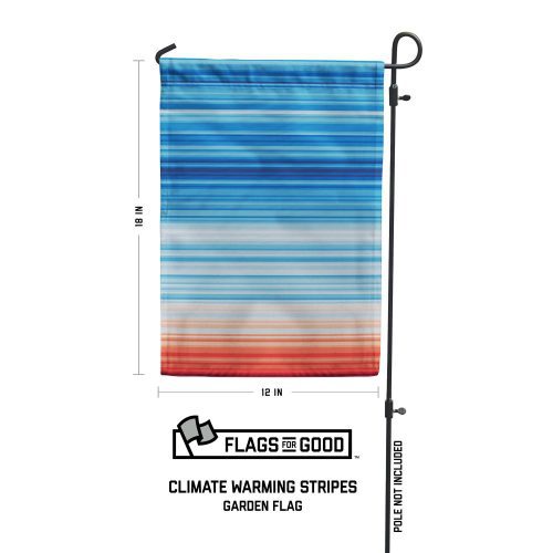 Climate Warming Stripes Garden Flag Specs