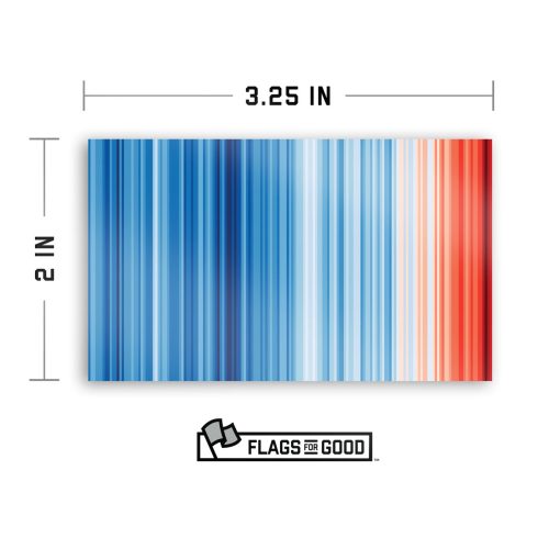 Climate Warming Stripes Sticker Specs