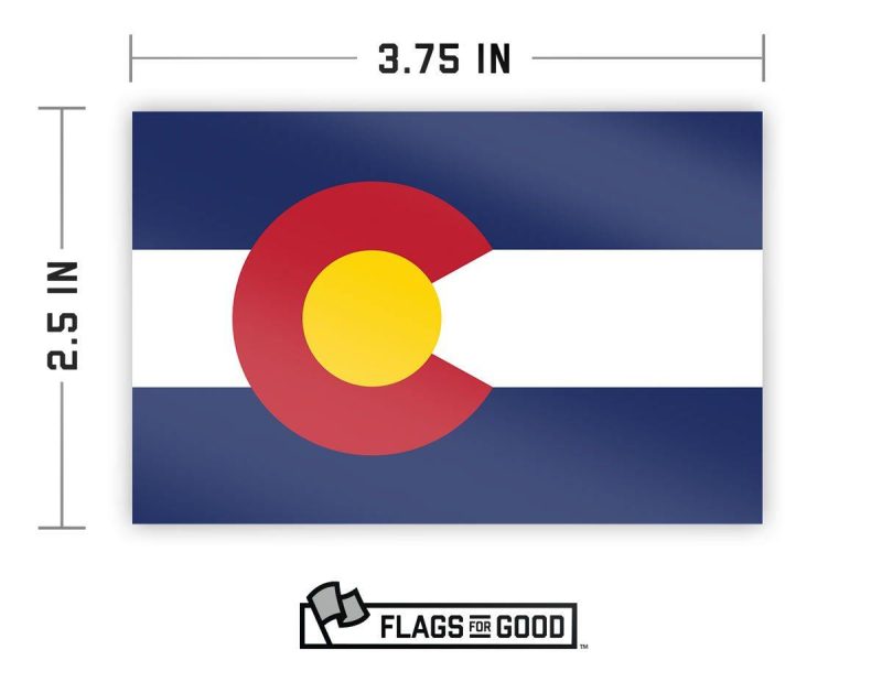 Colorado Flag Sticker Specs