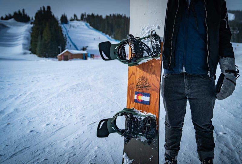 Colorado flag snowboard stomp pad vertical