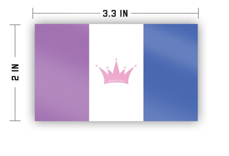 Drag Pride Flag Sticker Specs