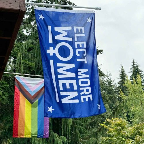 Elect more women flag outdoor