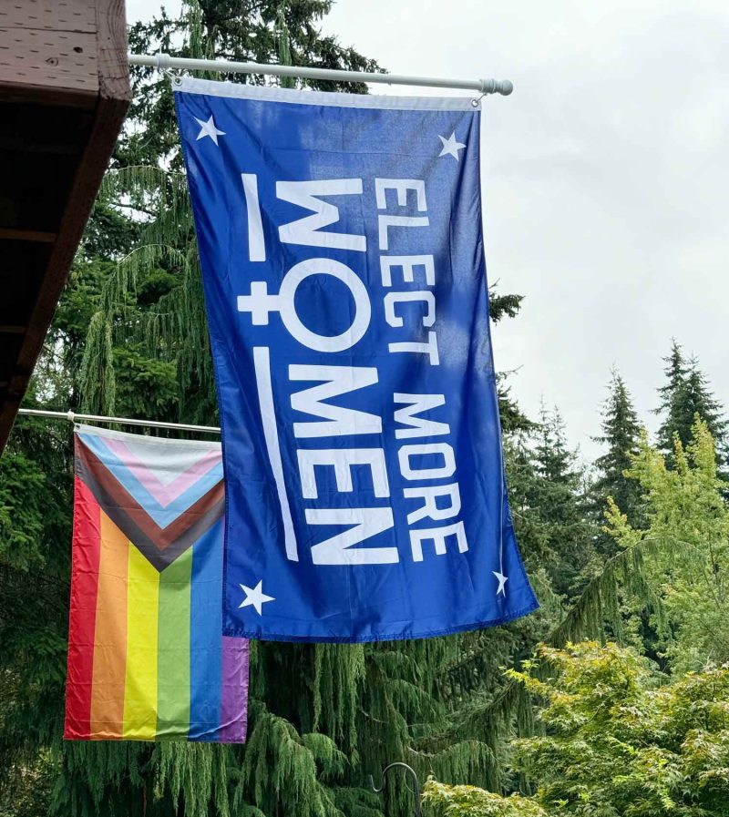 Elect more women flag outdoor