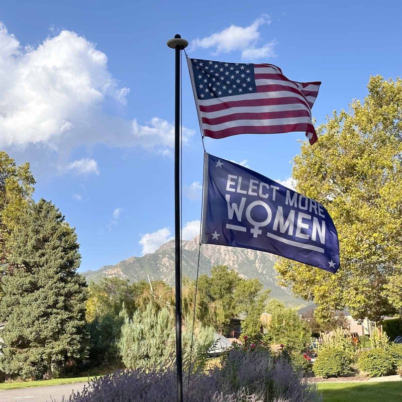 Elect more women flag outdoor pole