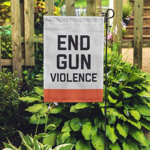 End Gun Violence Garden Flag outdoors