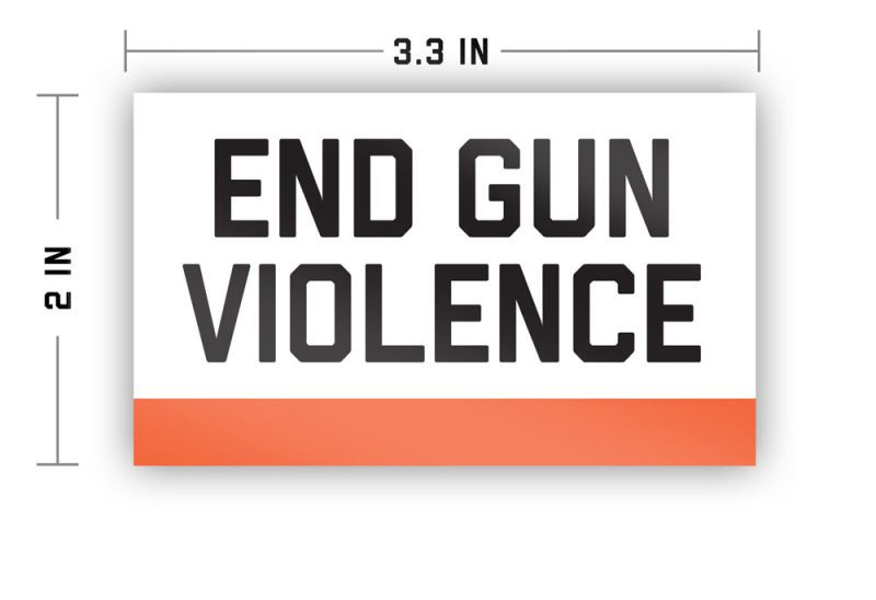 End Gun Violence Sticker Specs