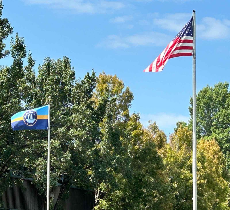 Evansville Indiana Flag pole