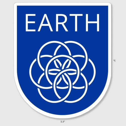 Flag of planet earth sticker