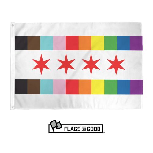 Chicago LGBTQ+ gay pride flag