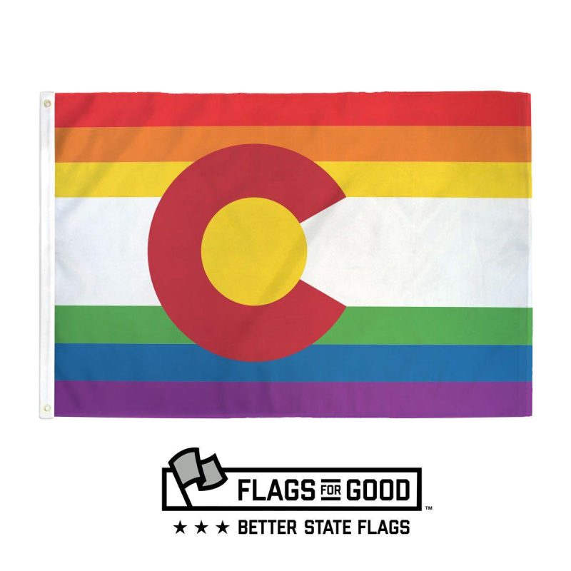 rainbow colorado state pride flag