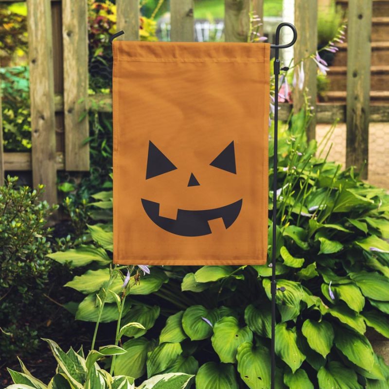 Halloween jack o lantern garden flag outdoor