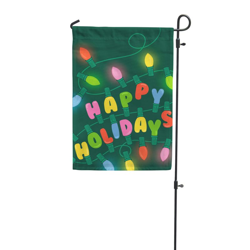 Happy Holidays Garden Flag