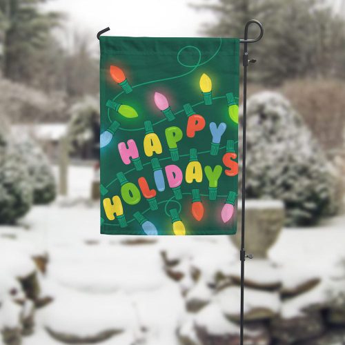 Happy Holidays Garden Flag Outdoor