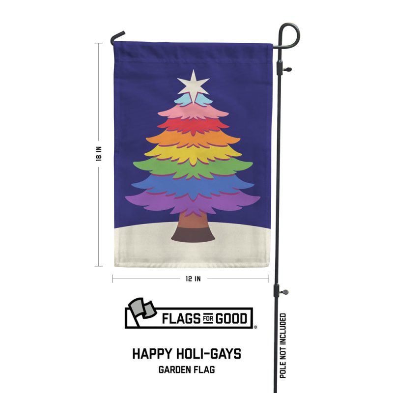 Happy Holigays Rainbow Tree Garden Flag Specs 7a677424 4f78 4c02 91a2 38ae62ee4b14