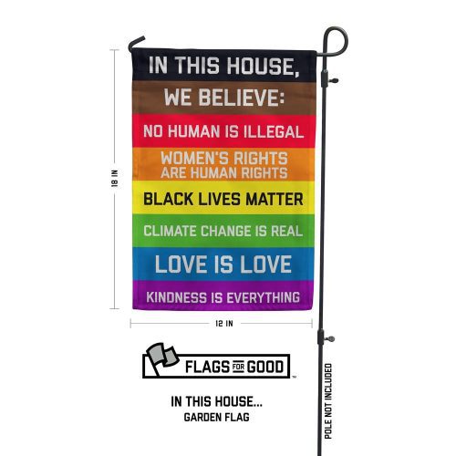 In This House Garden Flag Specs