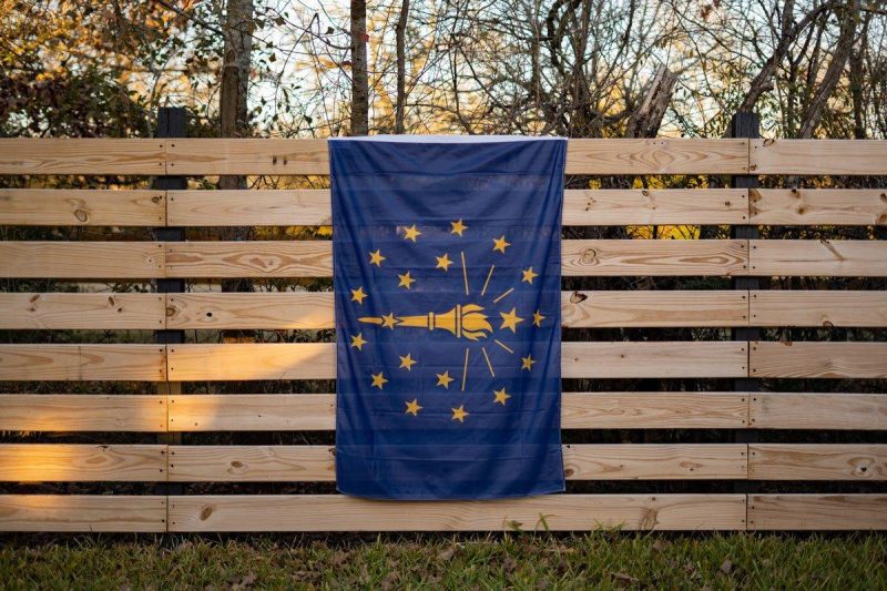 Indiana Flag Fence