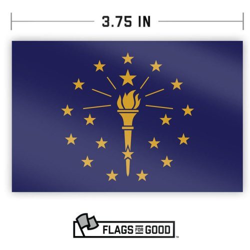 Indiana Flag Sticker Specs