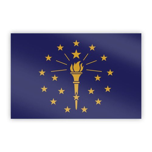 Indiana Flag Sticker Sq