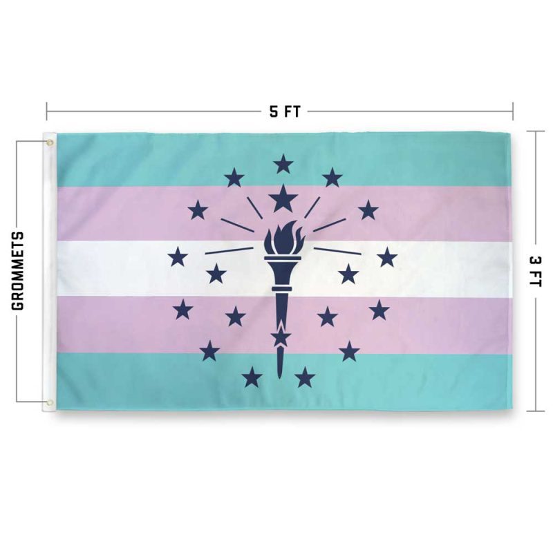 Indiana Trans Pride Flag Specs