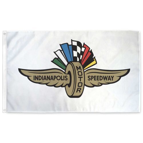 Indianapolis motor speedway logo flag white