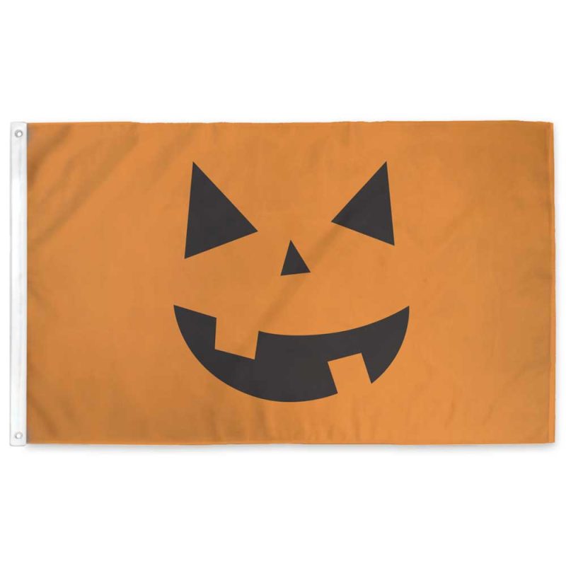 Jack o lantern pumpkin flag