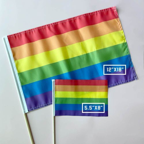 LGBTQ Party Mix Stick Flags Comparison