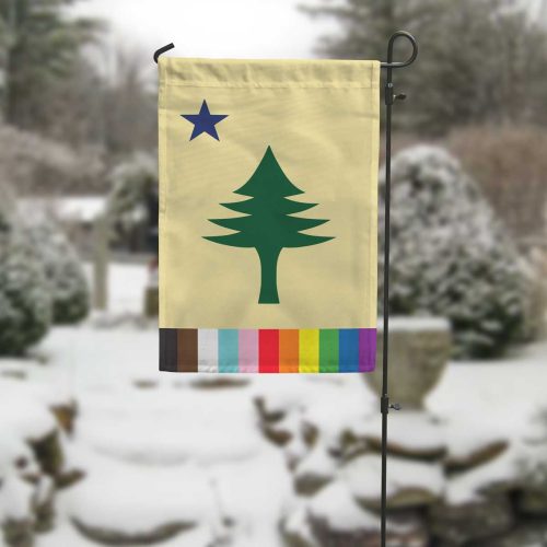 Maine 1901 Pride Garden Flag Outdoor