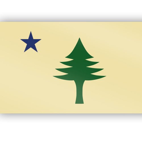 Maine Flag 1901 Sticker