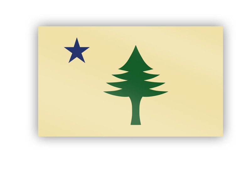 Maine Flag 1901 Sticker