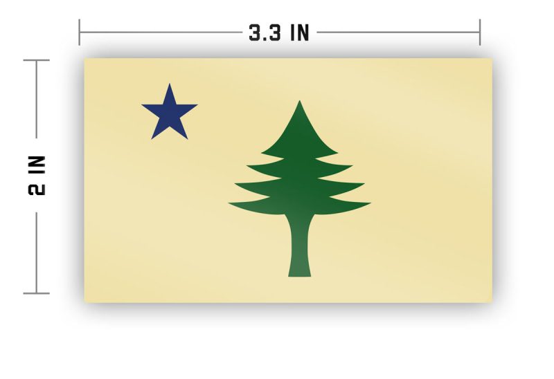 Maine Flag 1901 Sticker Specs